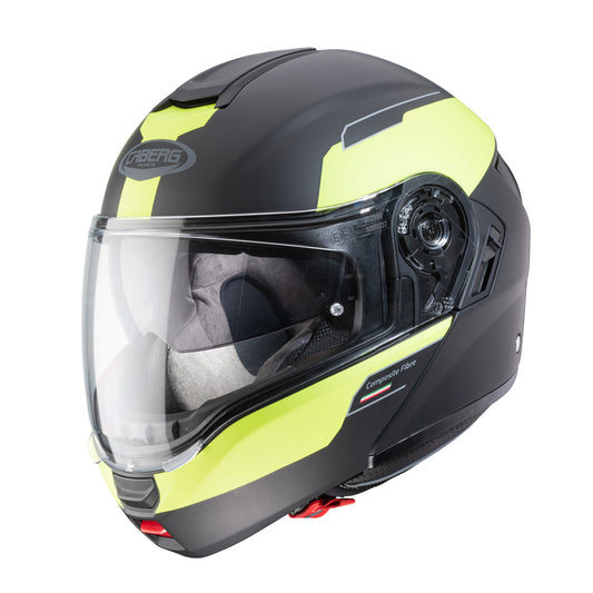 CABERG Levo Prospect Matt - Black / Yellow Flip Up Motorcycle Helmet