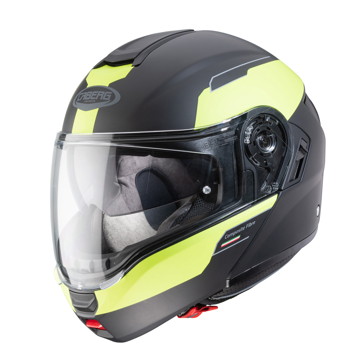 CABERG Levo Prospect Matt - Black / Yellow Flip Up Motorcycle Helmet