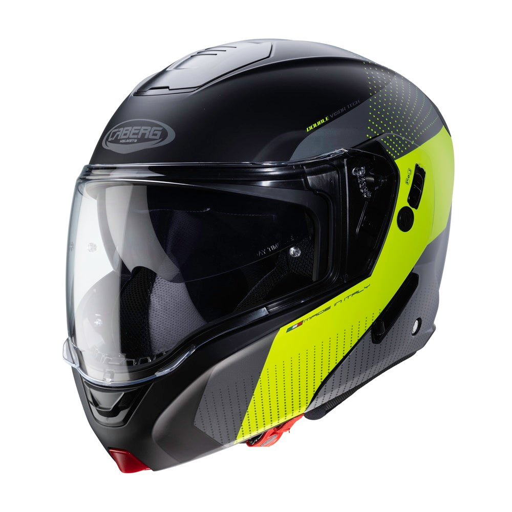 CABERG Horus Scout Matt - Black / Yellow Flip Up Motorcycle Helmet S / O