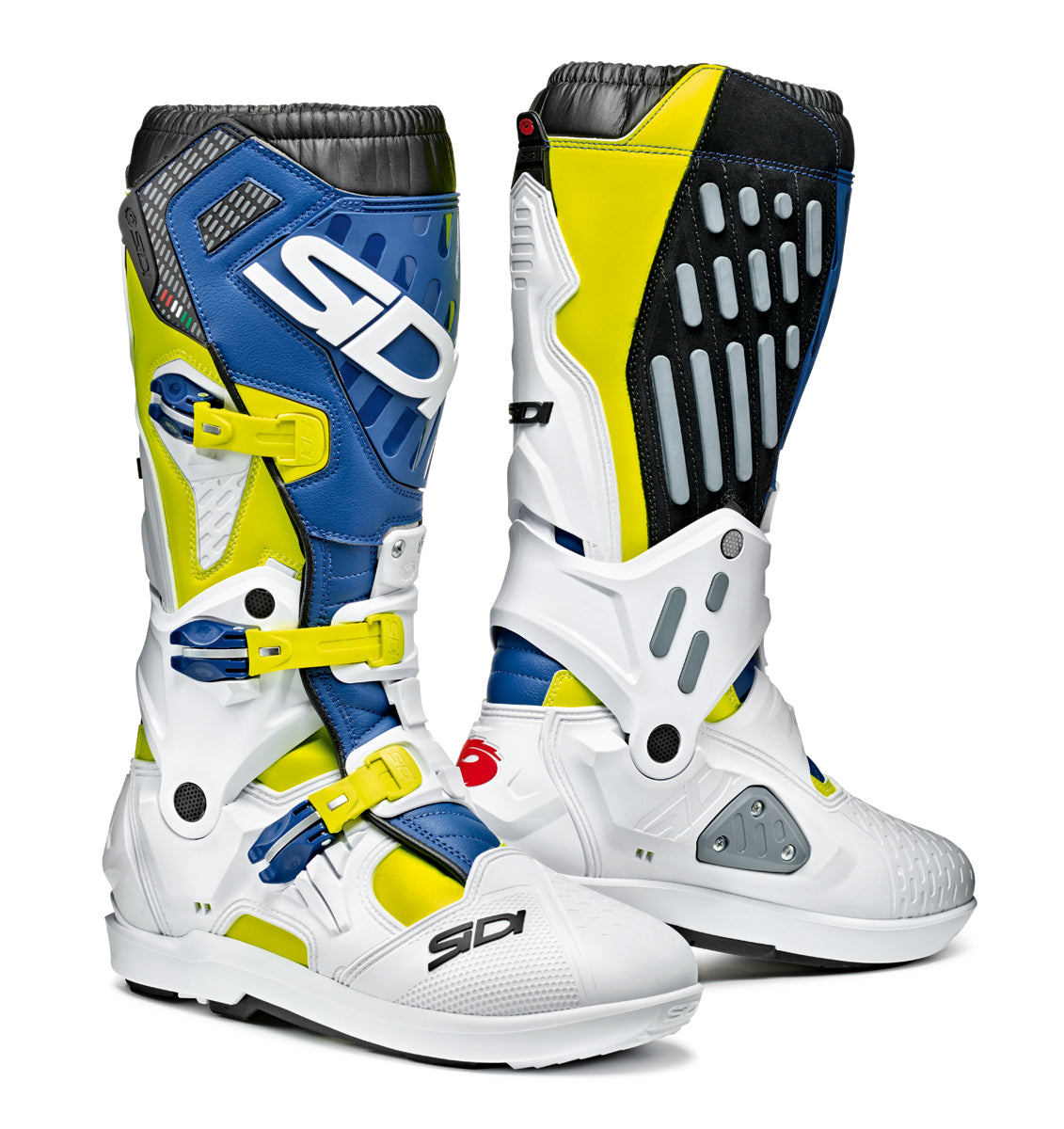 Sidi Atojo SRS CE Boots White / Blue / Yellow Fluo