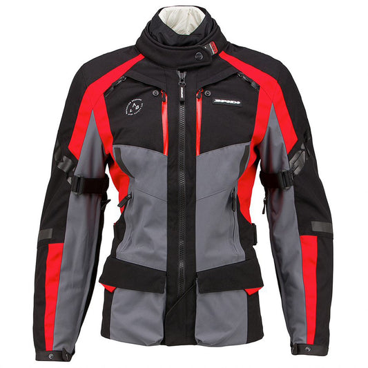 Spidi 4 Season Evo CE Ladies Textile Jacket - Black / Grey / Red RRP Â£459.99