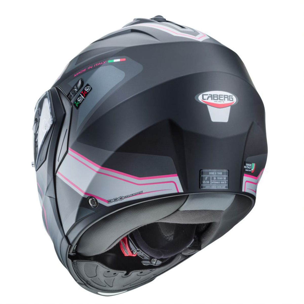CABERG Duke 2 Tour Matt - Black / Pink / Anthracite / Silver Helmet