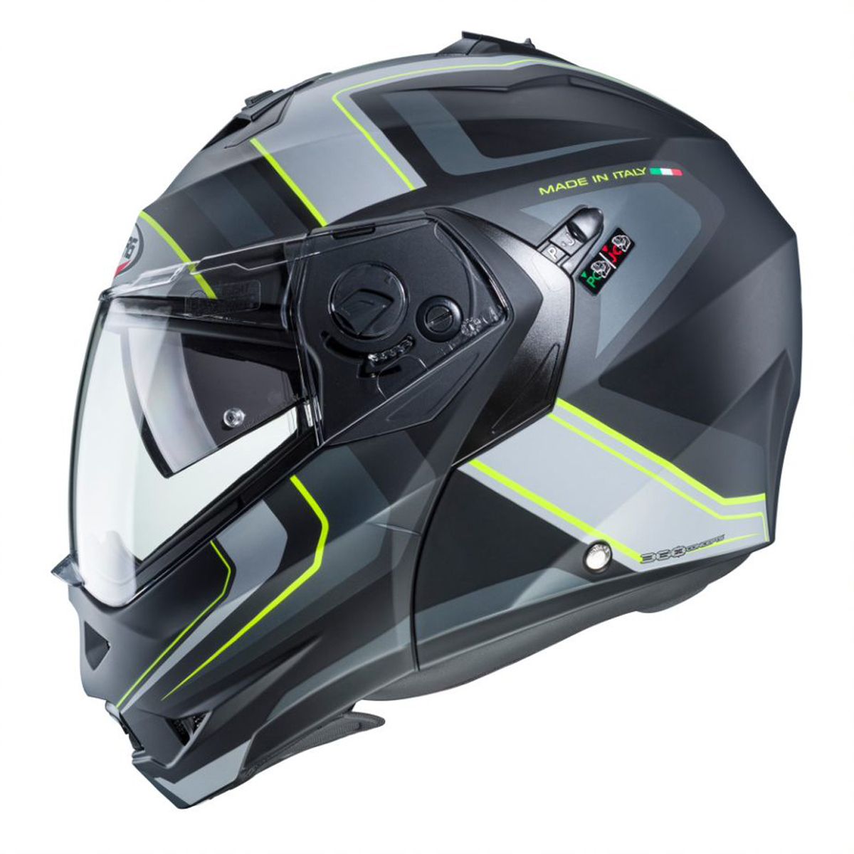 CABERG Duke 2 Tour Matt - Black / Yellow / Fluo / Anthracite / Silver Helmet