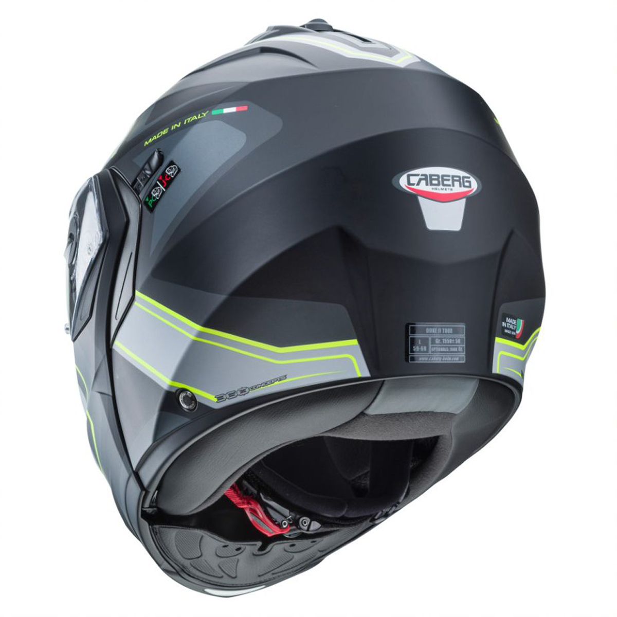 CABERG Duke 2 Tour Matt - Black / Yellow / Fluo / Anthracite / Silver Helmet
