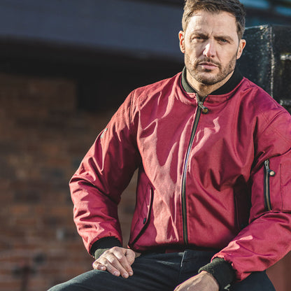 Spada Airforce 1 CE Waterproof Bomber Jacket - Red