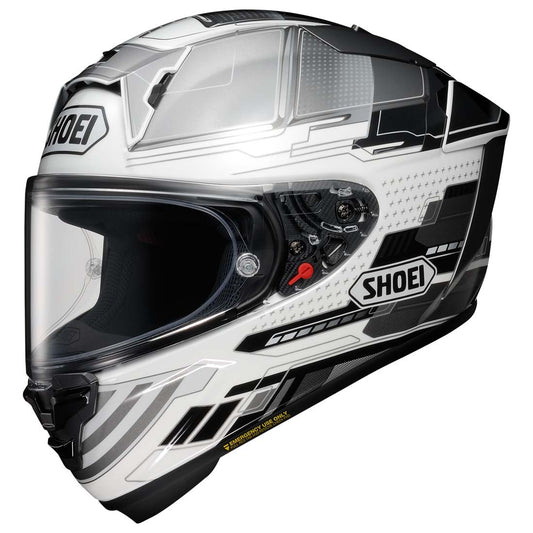 Shoei X-SPR Pro Full Face Race Helmet - Proxy White / Black - FREE DARK VISOR -