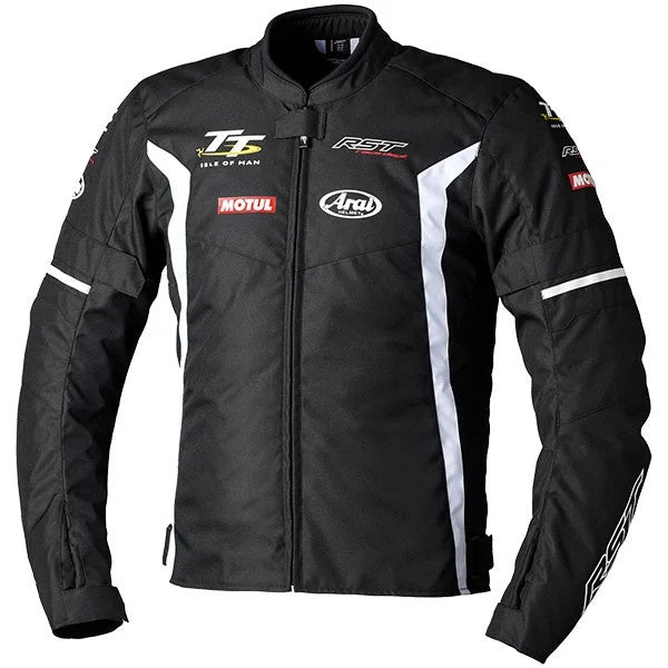RST IOM TT Team Evo Textile Jacket - Black / White