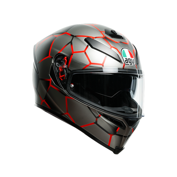 agv k5 black red AGV K5-S Vulcanum Full Face Helmet