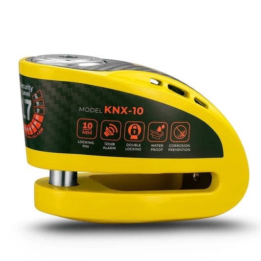 Overlord KNX10 Alarmed Disc Lock - Yellow