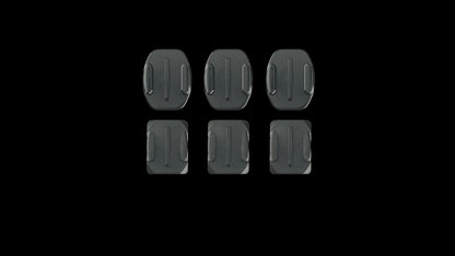 GoPro Curved + Flat Adhesive Mounts 3 Curved + 3 Flat Sticky GoPro Mounts