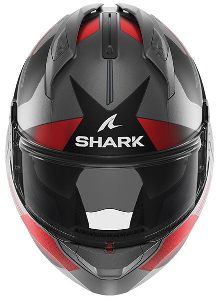Shark Evo GT Tekline Flip Front Helmet AUR - Anthracite / Red