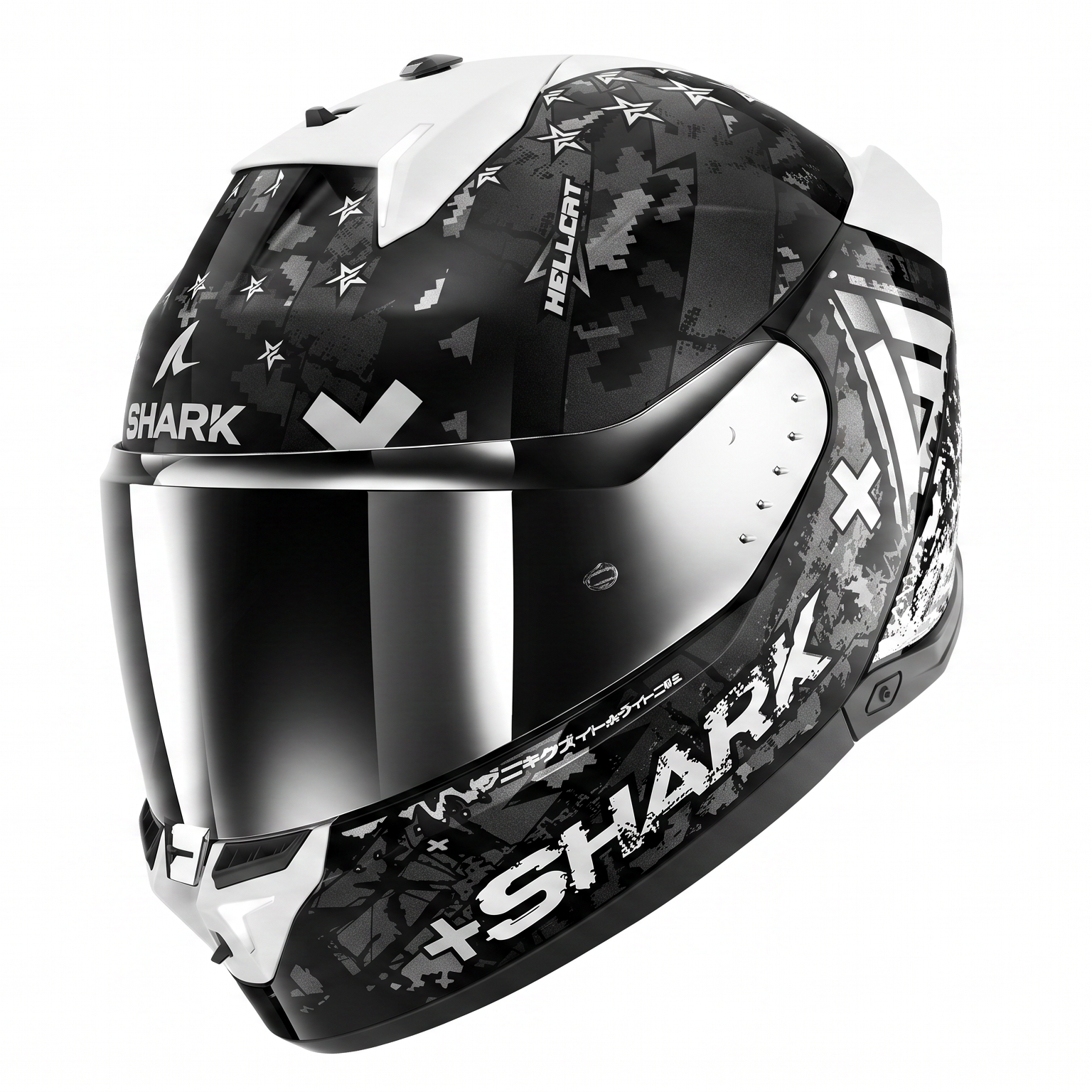 Shark Skwal I3 Hellcat Full Face Helmet KUS - Black / White