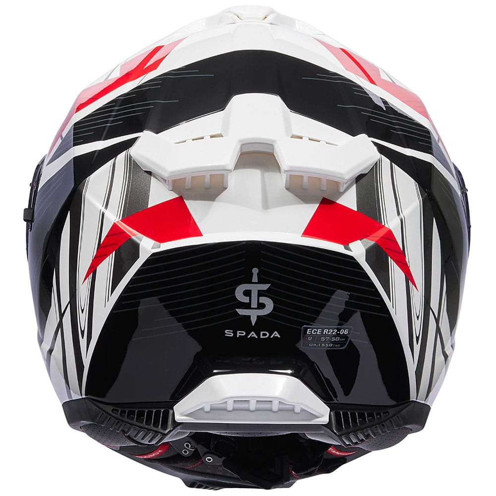 Spada SP18 Strike White / Black / Red Helmet
