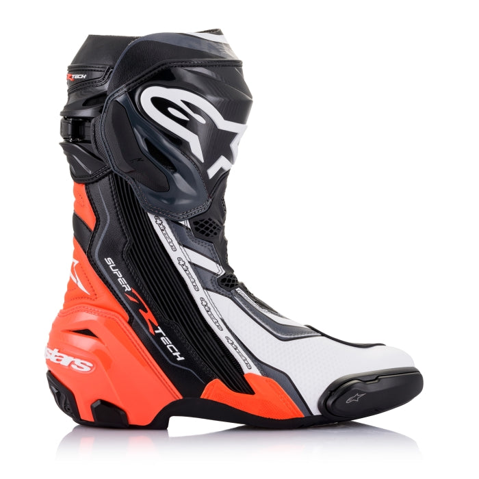 Alpinestars Supertech R Race Boots - Black / Red Fluo / White / Grey