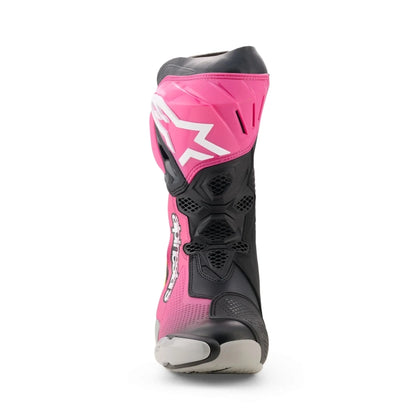 Alpinestars Supertech R Leather Race Boots - Black / Magenta / White / Yellow