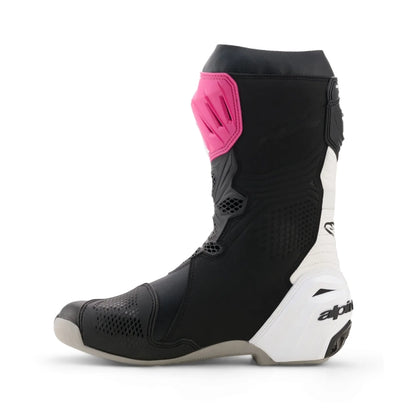 Alpinestars Supertech R Leather Race Boots - Black / Magenta / White / Yellow