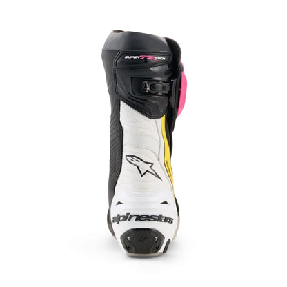 Alpinestars Supertech R Leather Race Boots - Black / Magenta / White / Yellow