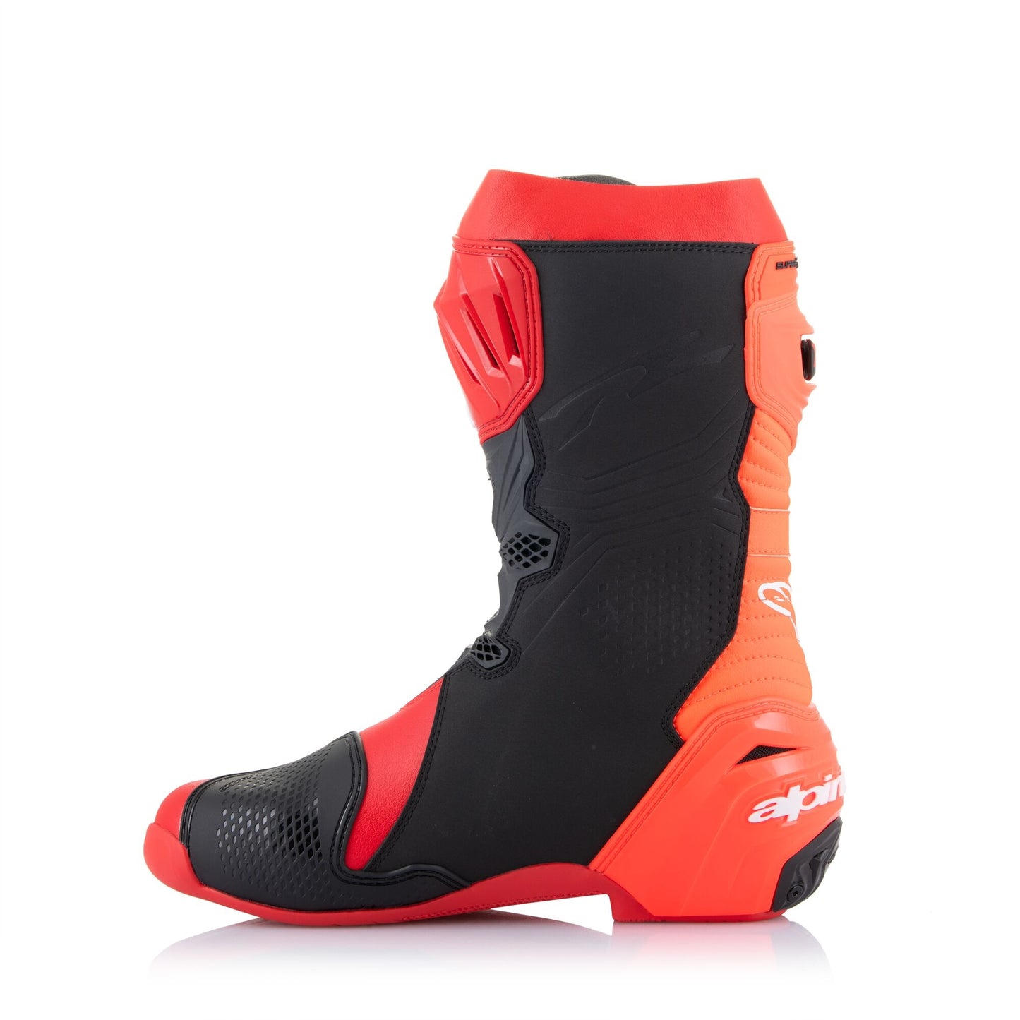 Alpinestars Supertech R Leather Boots - Bright Red / Red Fluo
