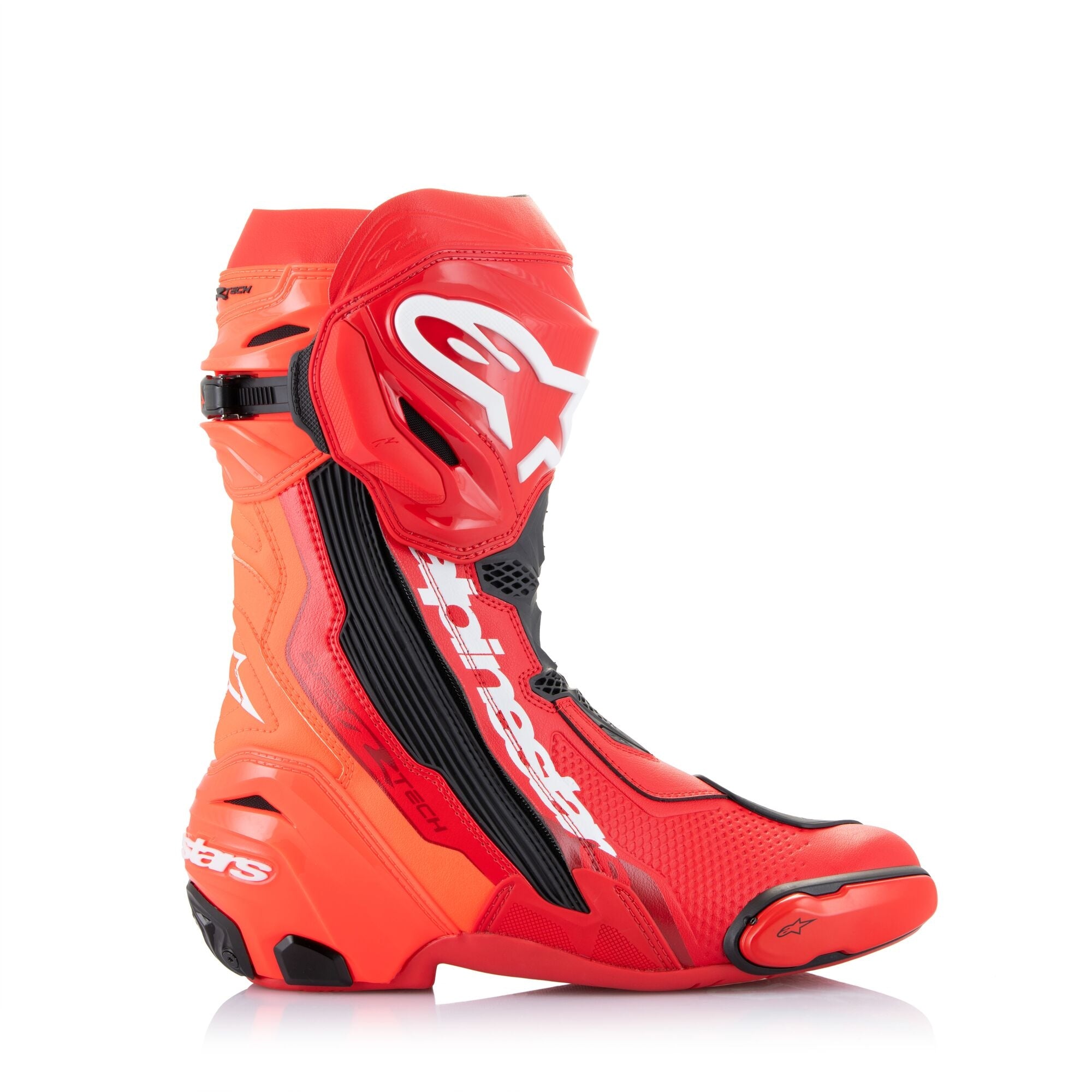 Alpinestars Supertech R Leather Boots - Bright Red / Red Fluo