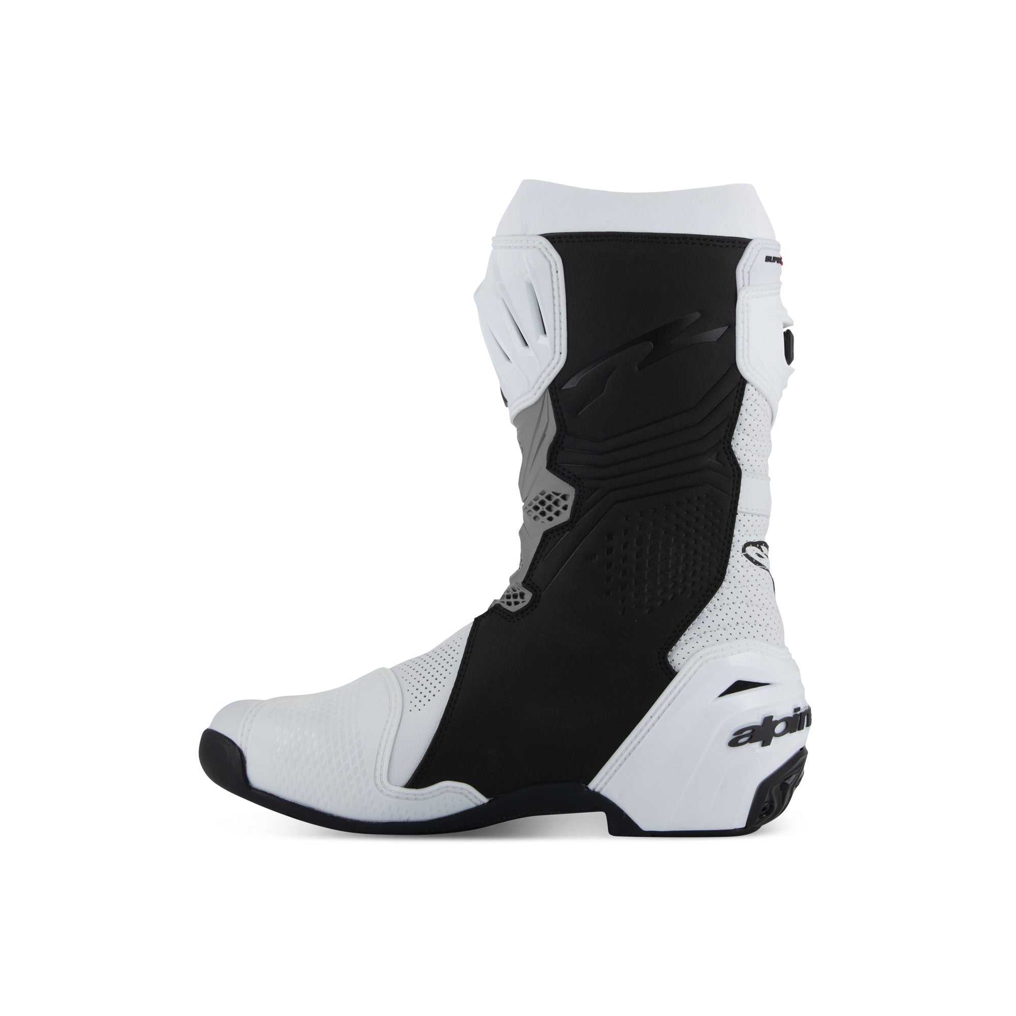 Alpinestars Supertech R Vented Race Boots - White / Mid Grey / Black