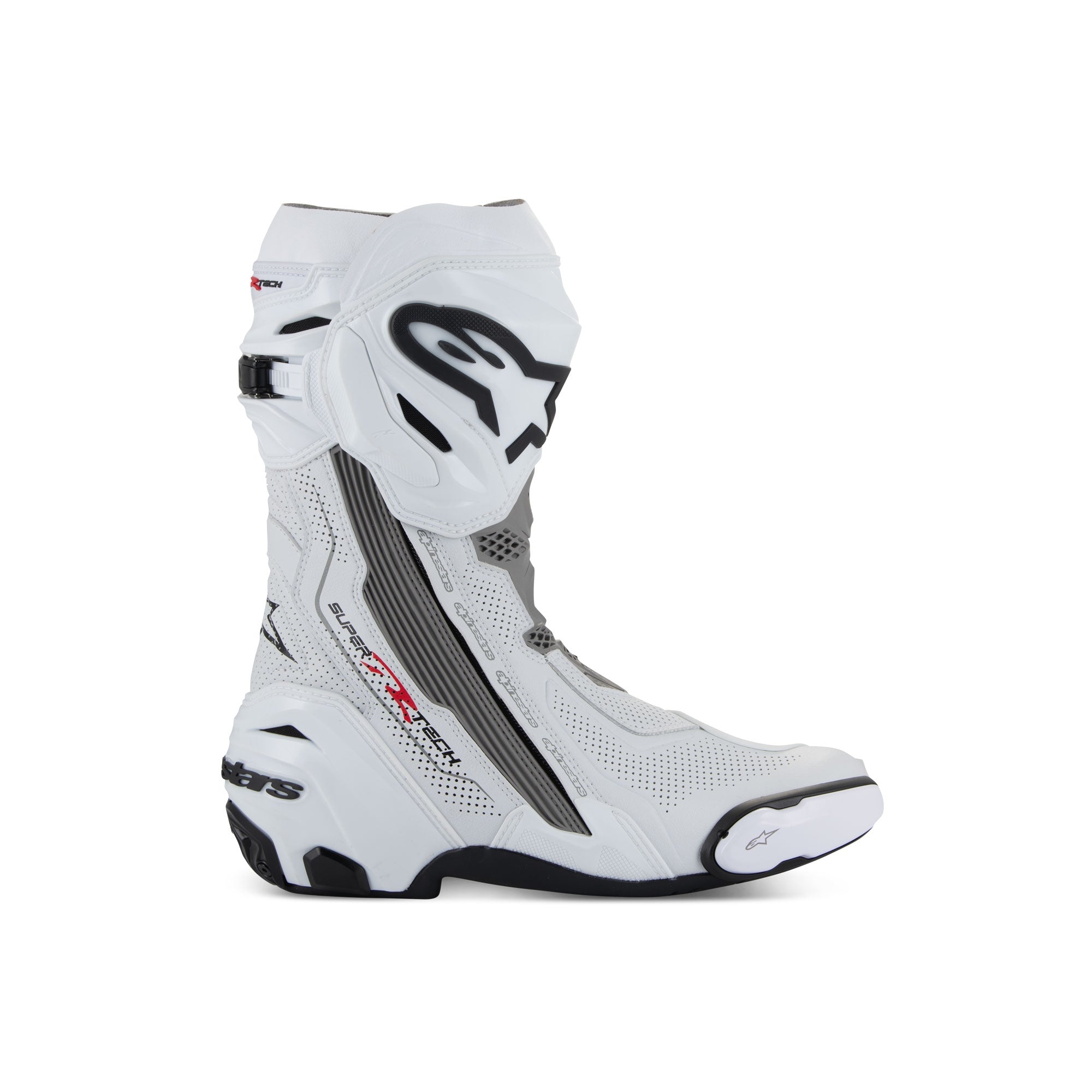 Alpinestars Supertech R Vented Race Boots - White / Mid Grey / Black