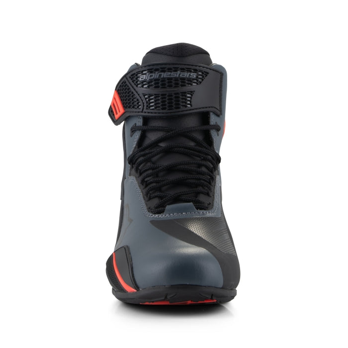 Alpinestars Faster-4 Riding Shoes - Black / Grey / Red Fluo