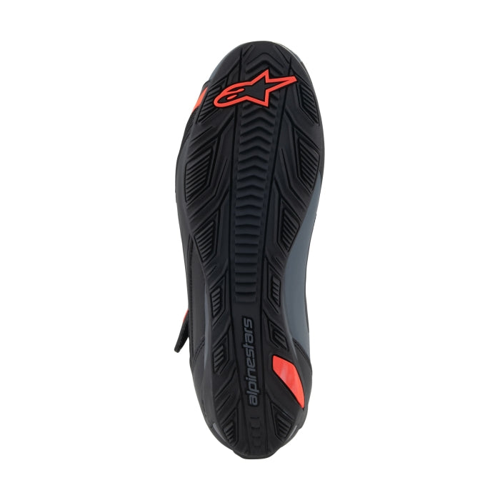 Alpinestars Faster-4 Riding Shoes - Black / Grey / Red Fluo