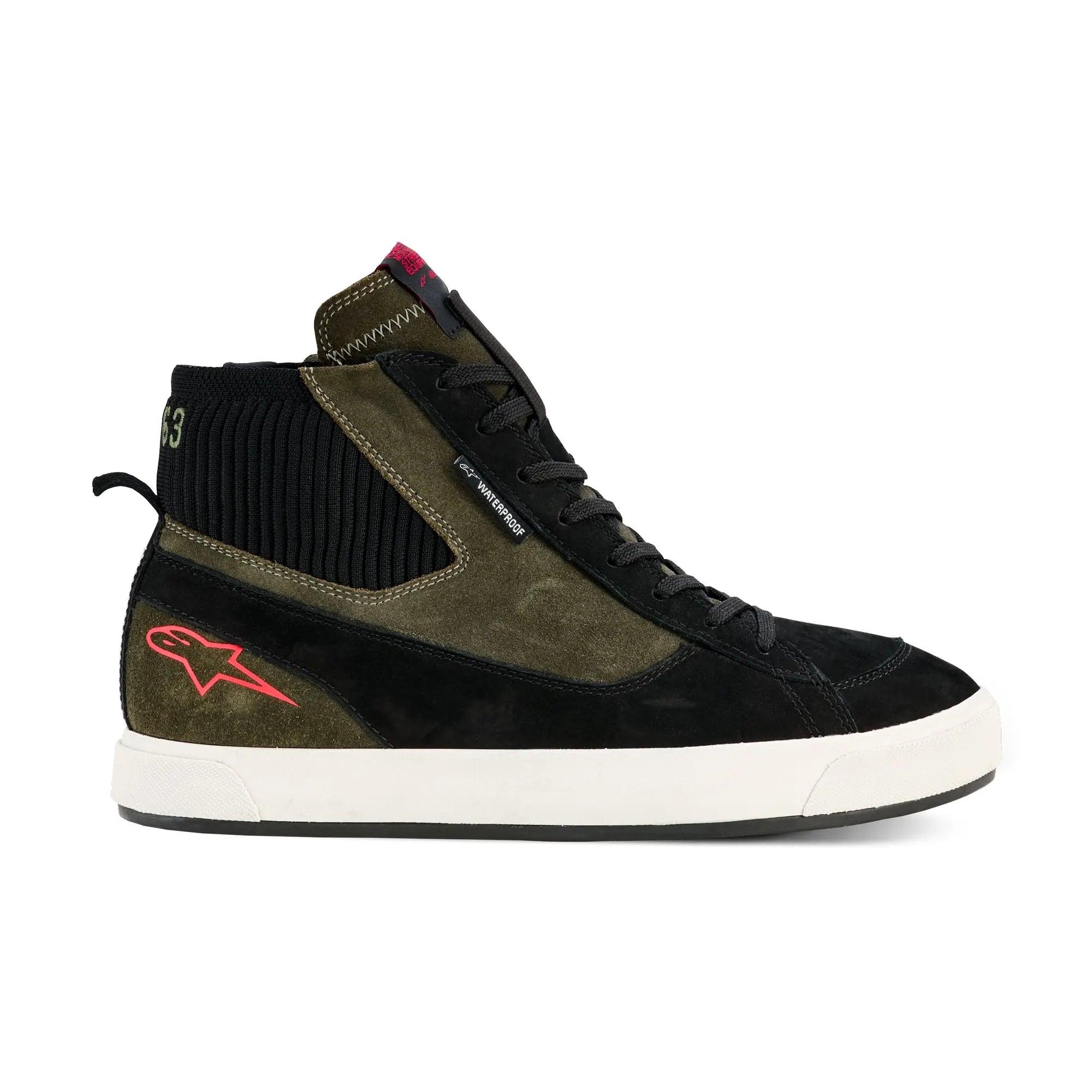 Alpinestars Stated Waterproof Shoes - Military Green / Black / Off-White
