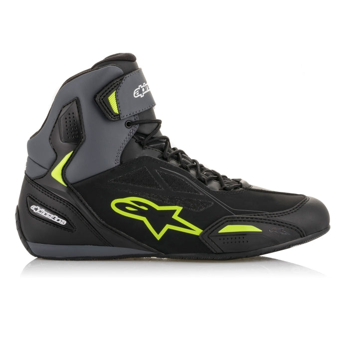 Alpinestars Faster 3 Drystar Waterproof Boots - Black / Grey / Yellow Fluo