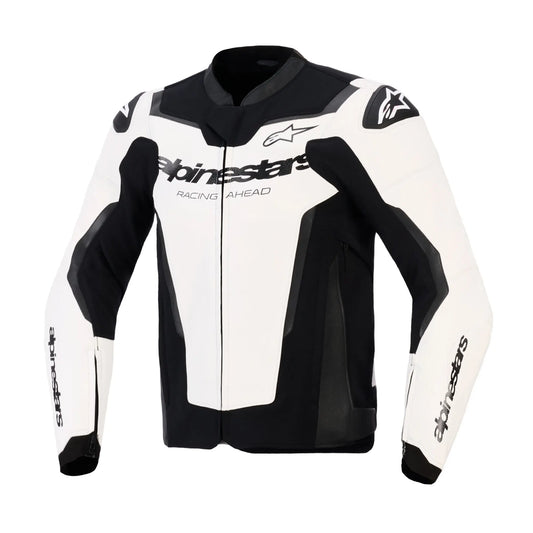 Alpinestars GP Force V2 Leather Jacket - White / Black