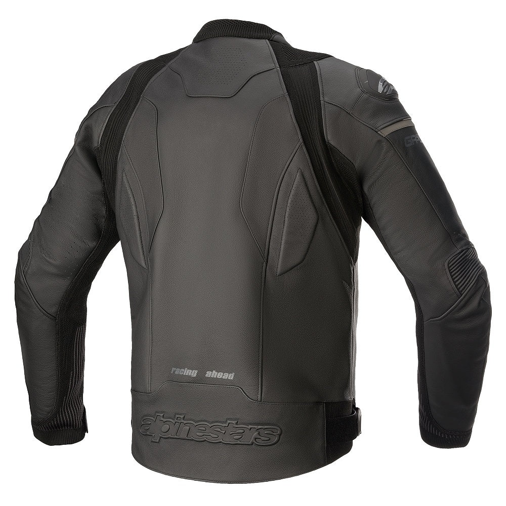 GP Plus R V3 Rideknit Leather Jkt Blk/Blk