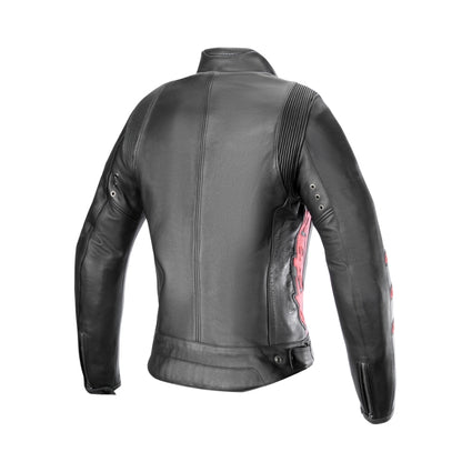 Alpinestars Stella Dyno Leather JKT Blk Haute Red