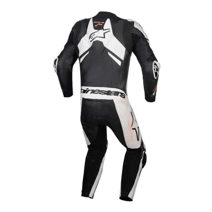 Alpinestars GP Plus V4 Sprint 1 Piece Leather Suit - Black / White / Red / Fluo