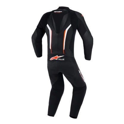 Alpinestars GP Force V2 Leather Suit 1 Piece - Black / White / Red Fluo