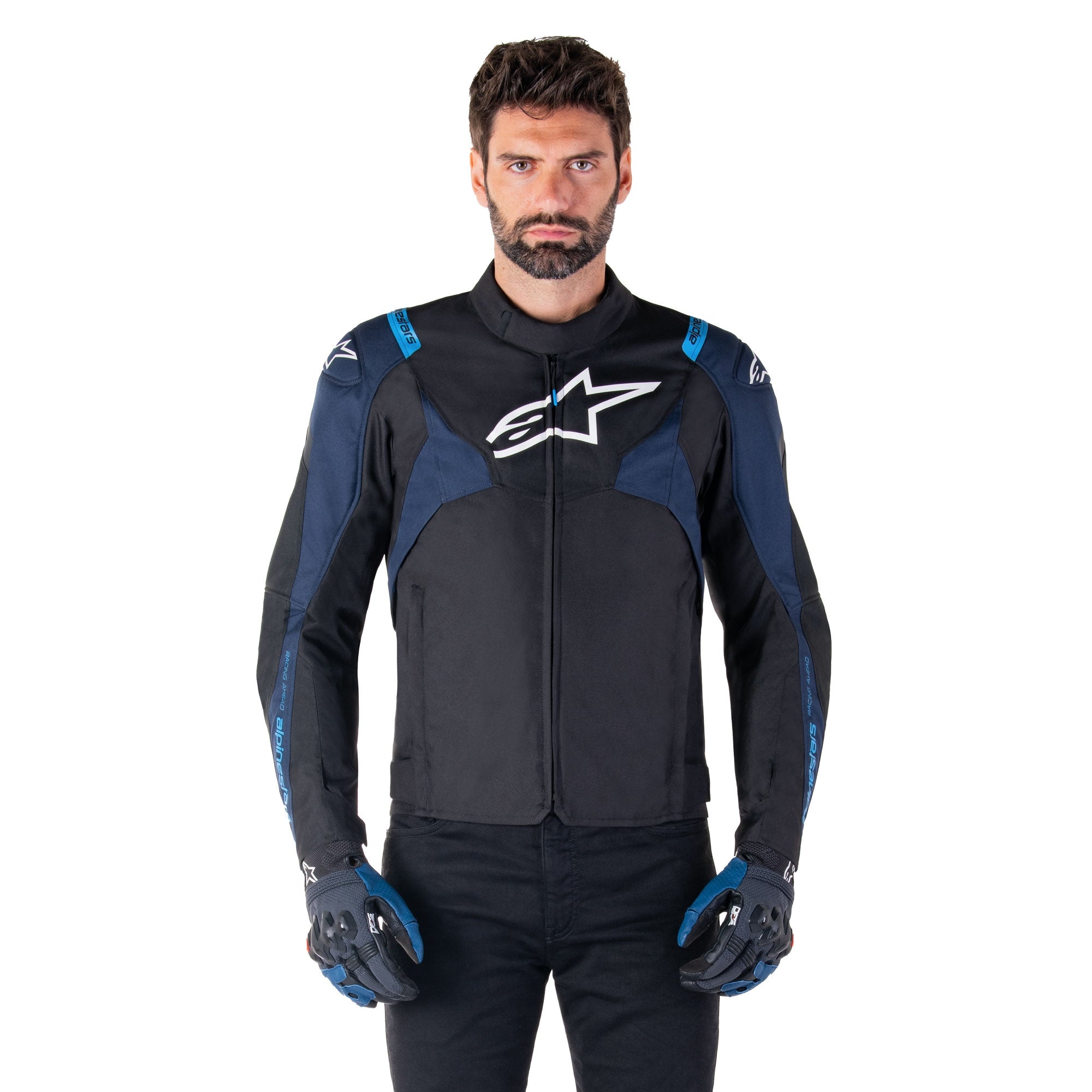 Alpinestars T-Jaws V4 WP Jacket Black Dark Blue Blithe Blue