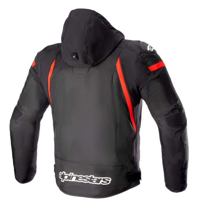 Zaca Waterproof Jacket - Black / Bright Red / White