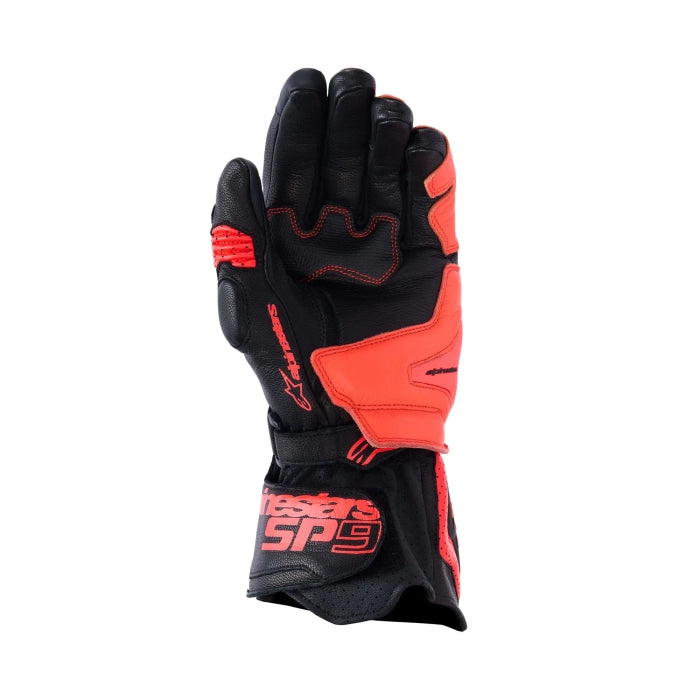Alpinestars SP-9 Gloves - Black / Red Fluo