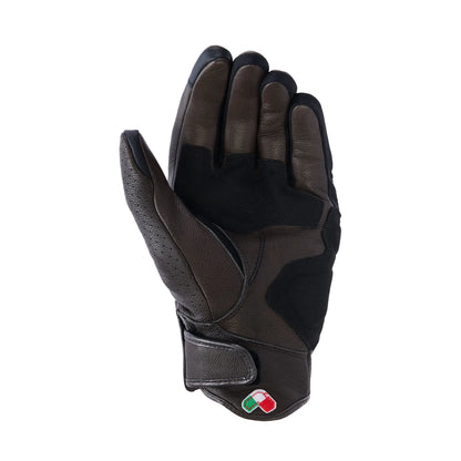 Alpinestars Mustang V3 Leather Gloves - Dark Brown / Black
