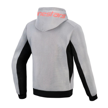 Alpinestars Chrome Superairflow Hoodie - Black Mid Grey Red Fluo