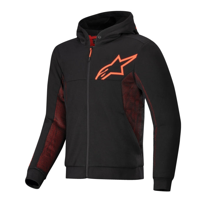 Alpinestars Chrome Air Sport Hoodie - Black / Red Fluo