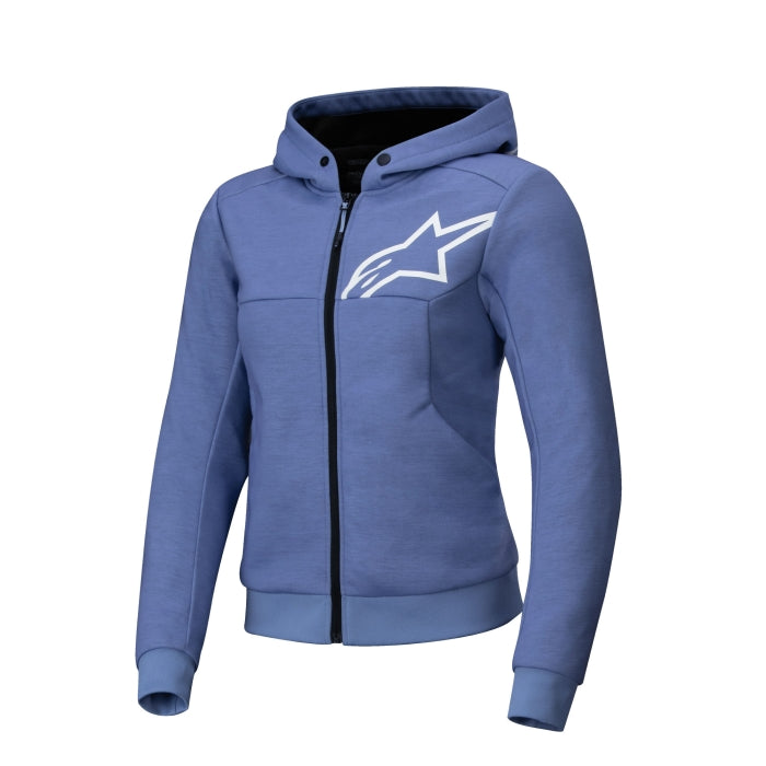 Alpinestars Stella Chrome V2 Sports Ladies Hoodie - Blue / Violet / White