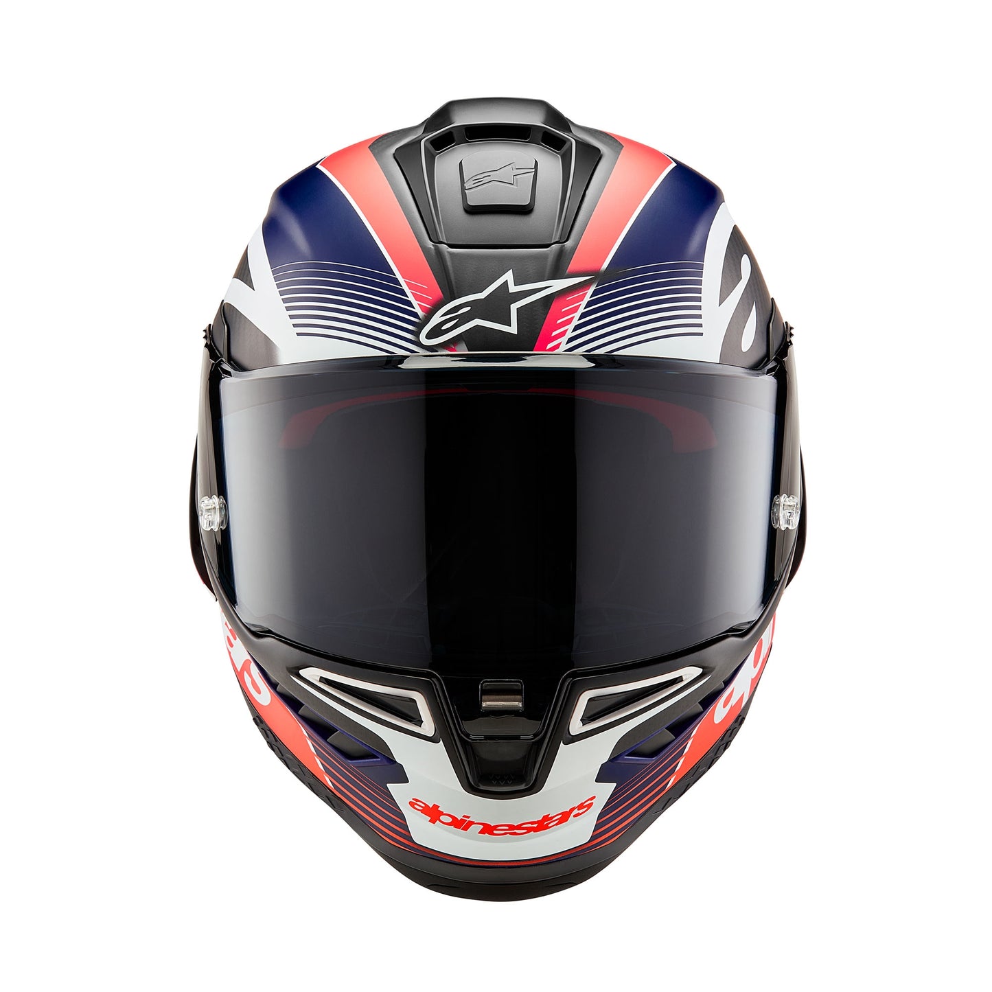 Alpinestars Supertech R10 Team ECE 2206 FIM Helmet - Black Carbon / Red Fluo / Dark Blue