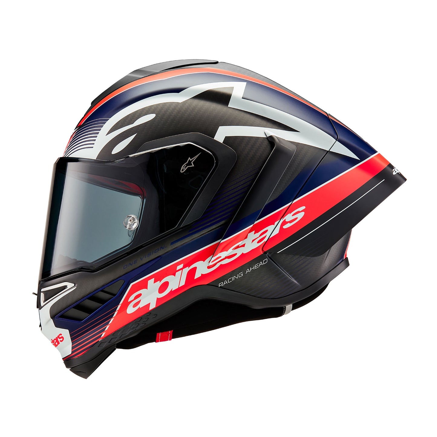 Alpinestars Supertech R10 Team ECE 2206 FIM Helmet - Black Carbon / Red Fluo / Dark Blue