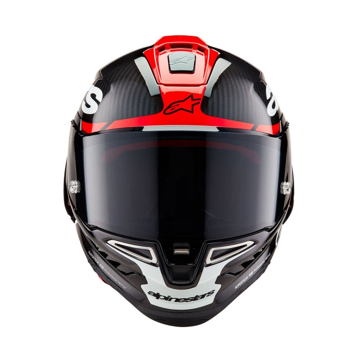 Alpinestars Supertech R10 Element ECE 2206 FIM Helmet - Black Carbon / Bright Red / Gloss White