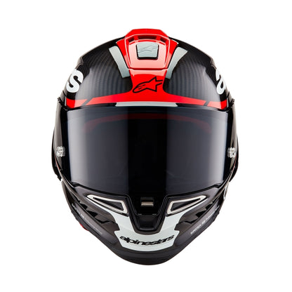 Alpinestars Supertech R10 Element ECE 2206 FIM Helmet - Black Carbon / Bright Red / Gloss White