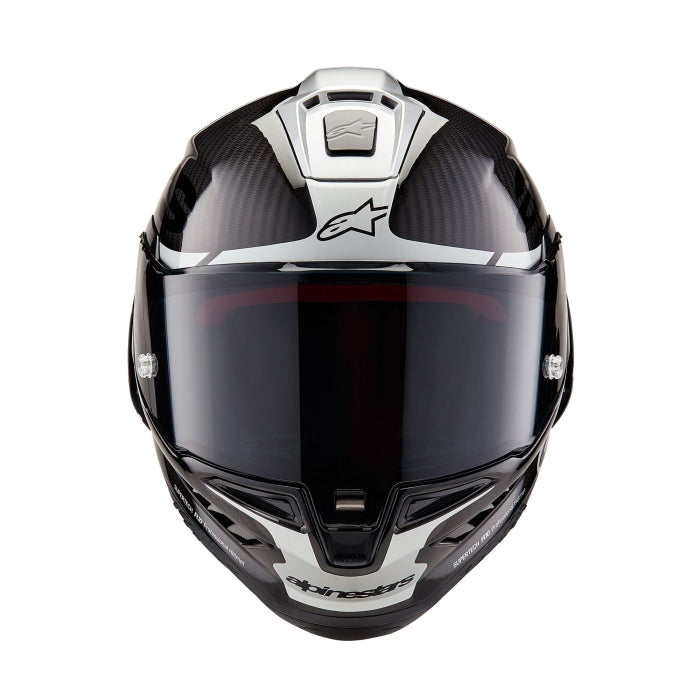 Alpinestars Supertech R10 Element ECE 2206 FIM Helmet - Black Carbon / Silver / Black Gloss