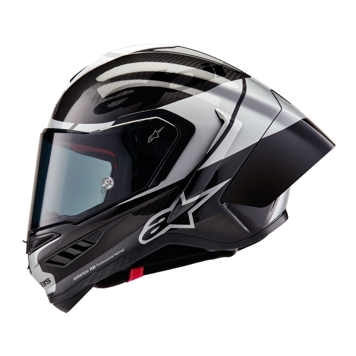 Alpinestars Supertech R10 Element ECE 2206 FIM Helmet - Black Carbon / Silver / Black Gloss