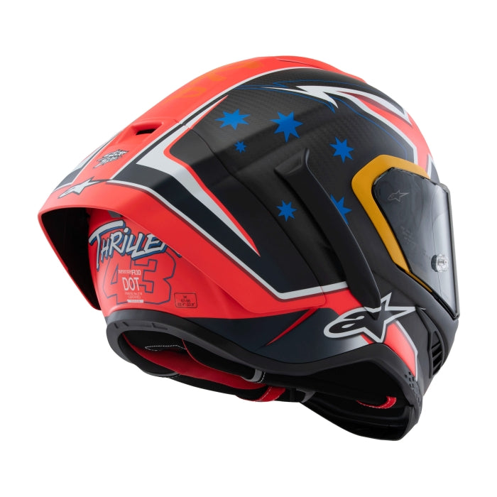 Alpinestars Supertech R10 Miller Helmet - Carbon / Red Matt