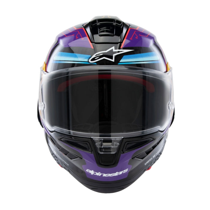 Alpinestars Supertech R10 Martinator R01 Helmet - Blue / Purple / Red Gloss