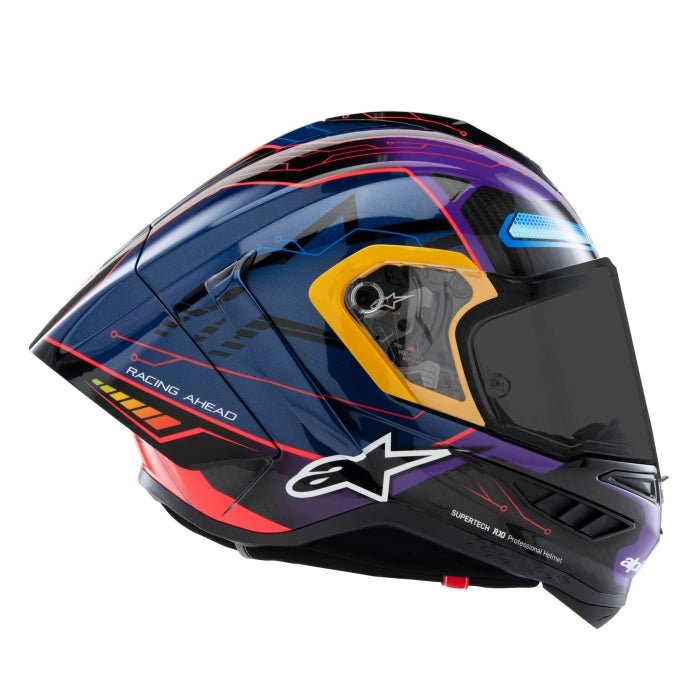 Alpinestars Supertech R10 Martinator R01 Helmet - Blue / Purple / Red Gloss